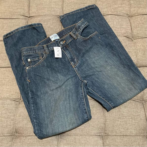 NWT Boys Bootcut Darkwash Denim Jeans by The Children’s Place Size 14 - Picture 1 of 9